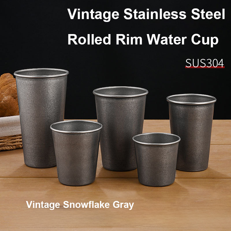 Wine Beer Coffee Drink - Retro Silver Stainless Steel Drinking Cups