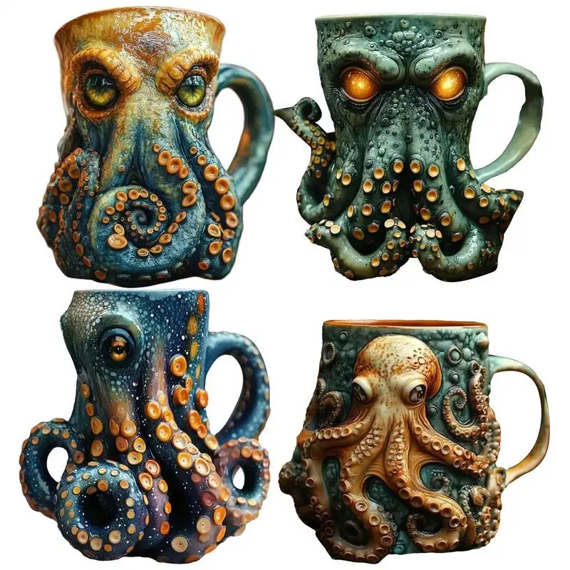Wine Beer Coffee Drink - Octopus Beer Coffee Mugs Model Beverage