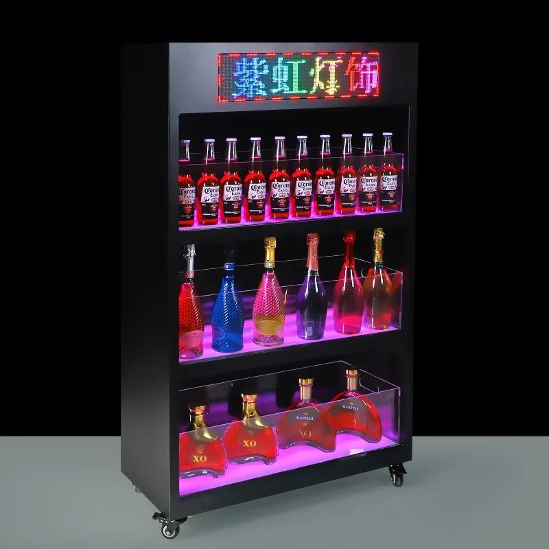Wine Beer Type - Bar LED display luminous wine cabinet