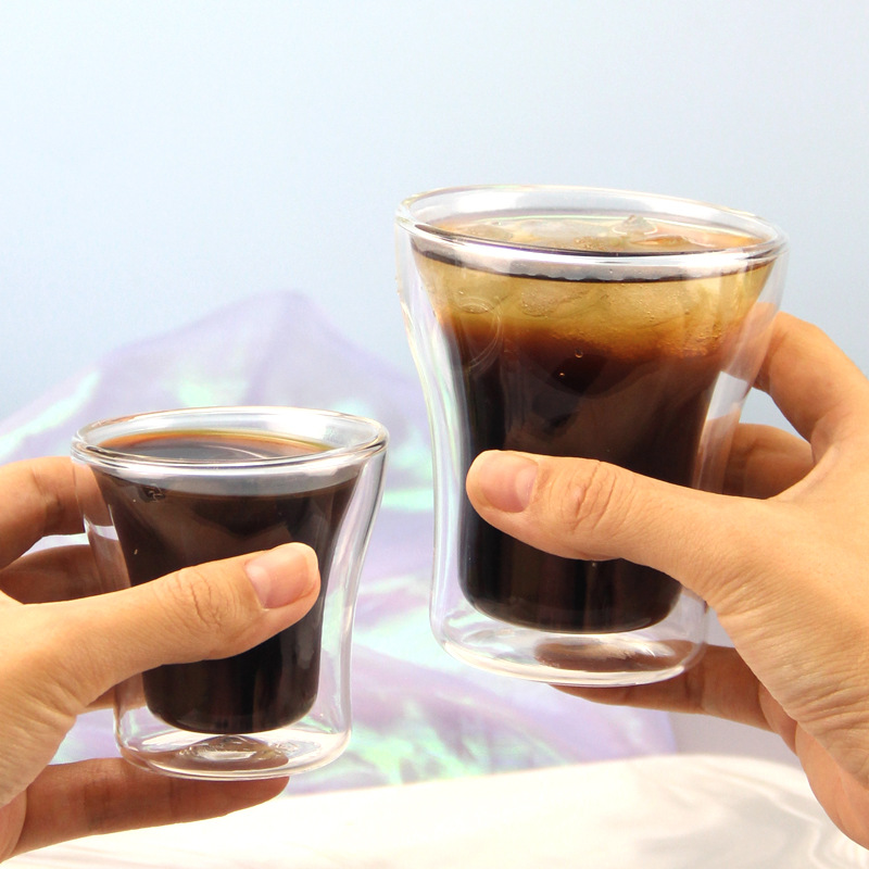 100/200/250ml Double Wall Glas - Wine Beer Coffee Drink review and price