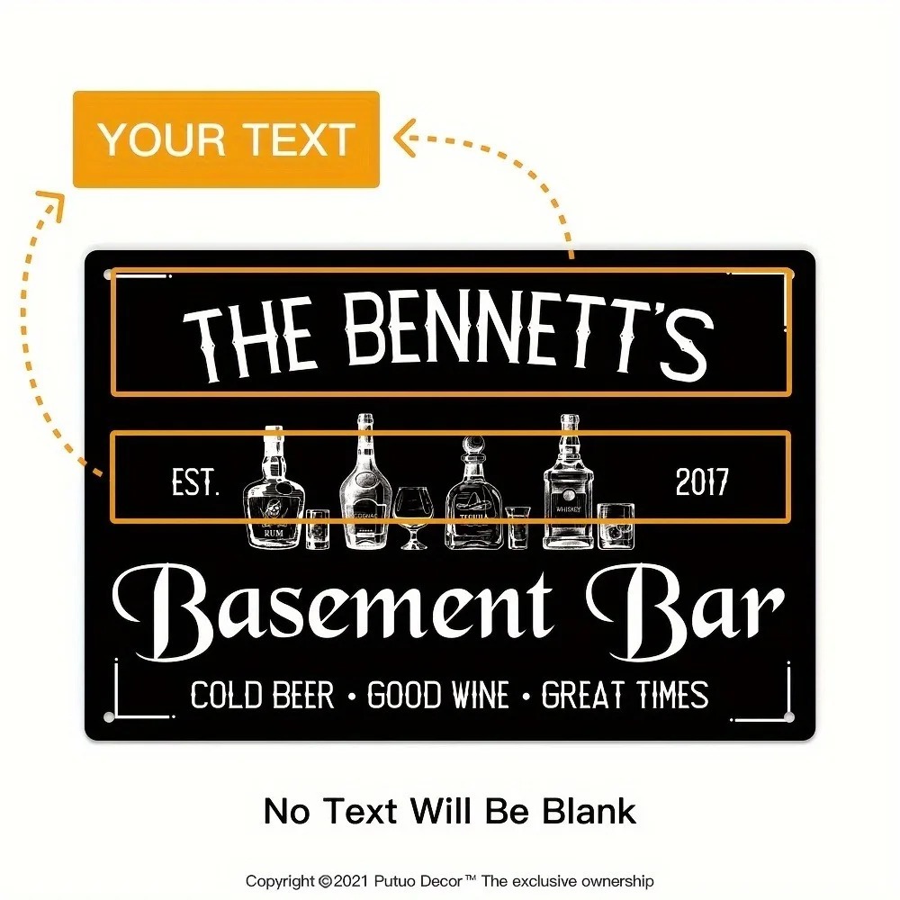 CIFbuy 1pc Custom Basement Bar - Wine With Beer Name review and price