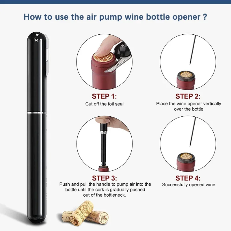 Portable 2-in-1 Air Pressure W - Wine Beer Opener review and price