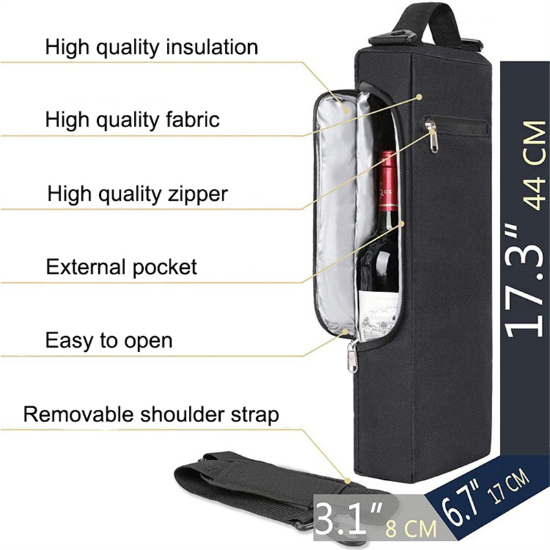 Black Golf Cooler Bag Wine Bee - Wine Beer Type review and price