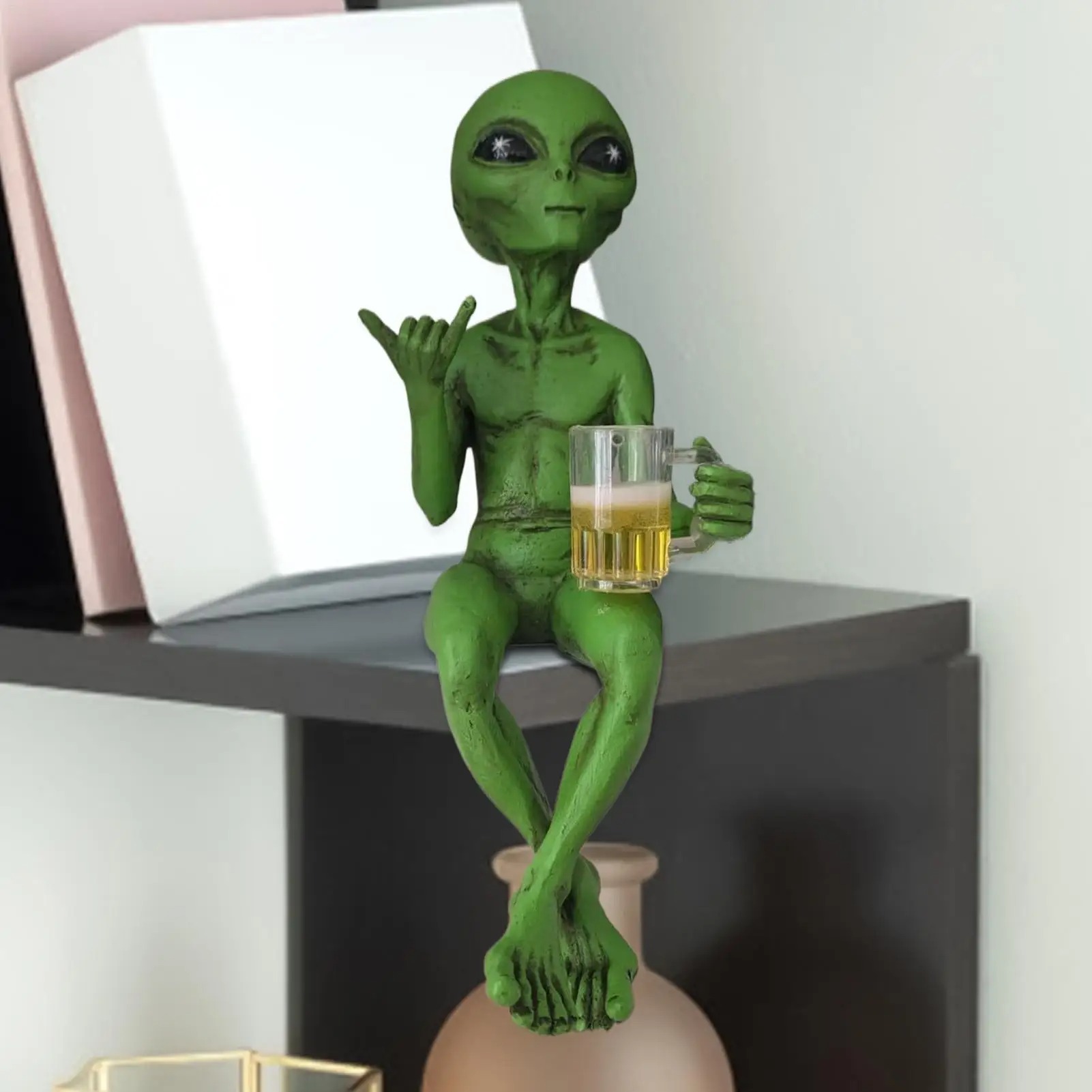 -Alien Statue Drinking Beer Al - Craft Beer & Wine U- review and price