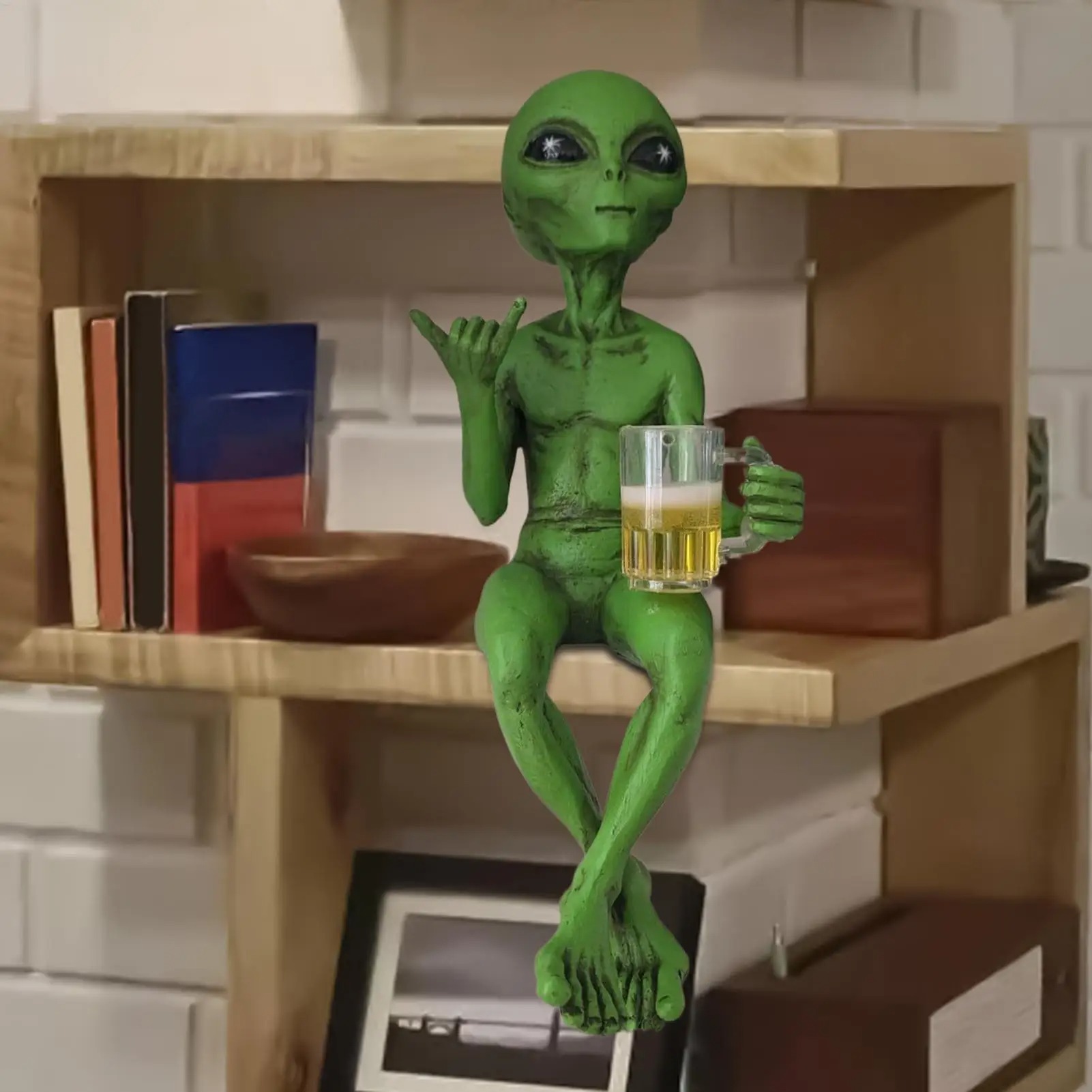 -Alien Statue Drinking Beer Al - Craft Beer & Wine U- review and price