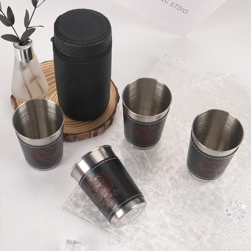 4Pcs/Set Outdoor Travel Cups S - Whisky Beer And Wine review and price