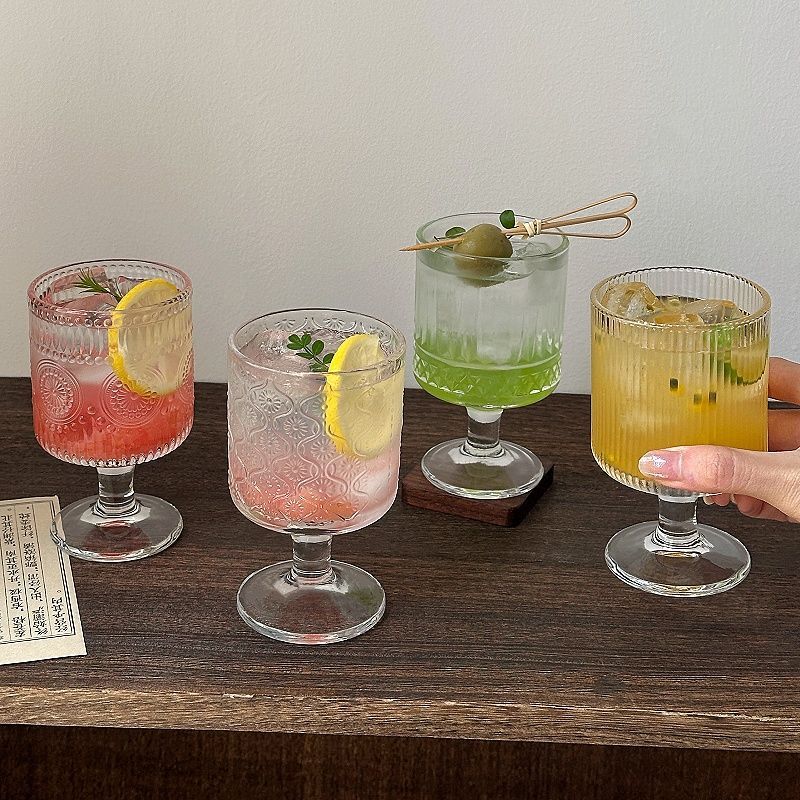 4pcs Set Vintage Embossed Mixe - Wine With Beer Mix review and price