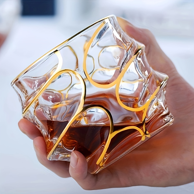 Whiskey Glass Tumbler Golden L - Whisky Beer And Wine review and price
