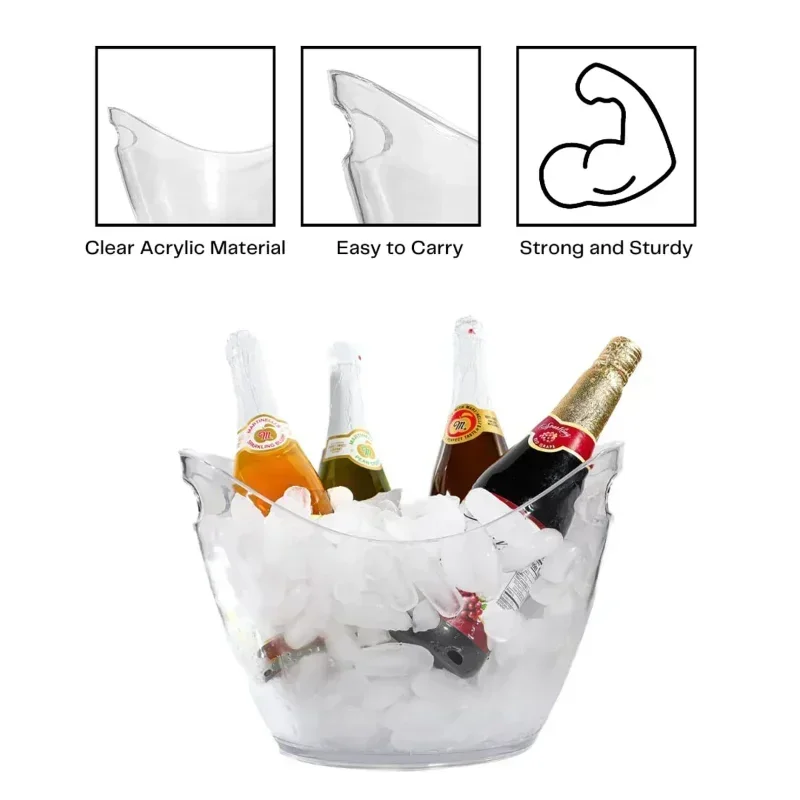 4/8L Ice Bucket Transparent Ic - Wine Beer Cooler review and price