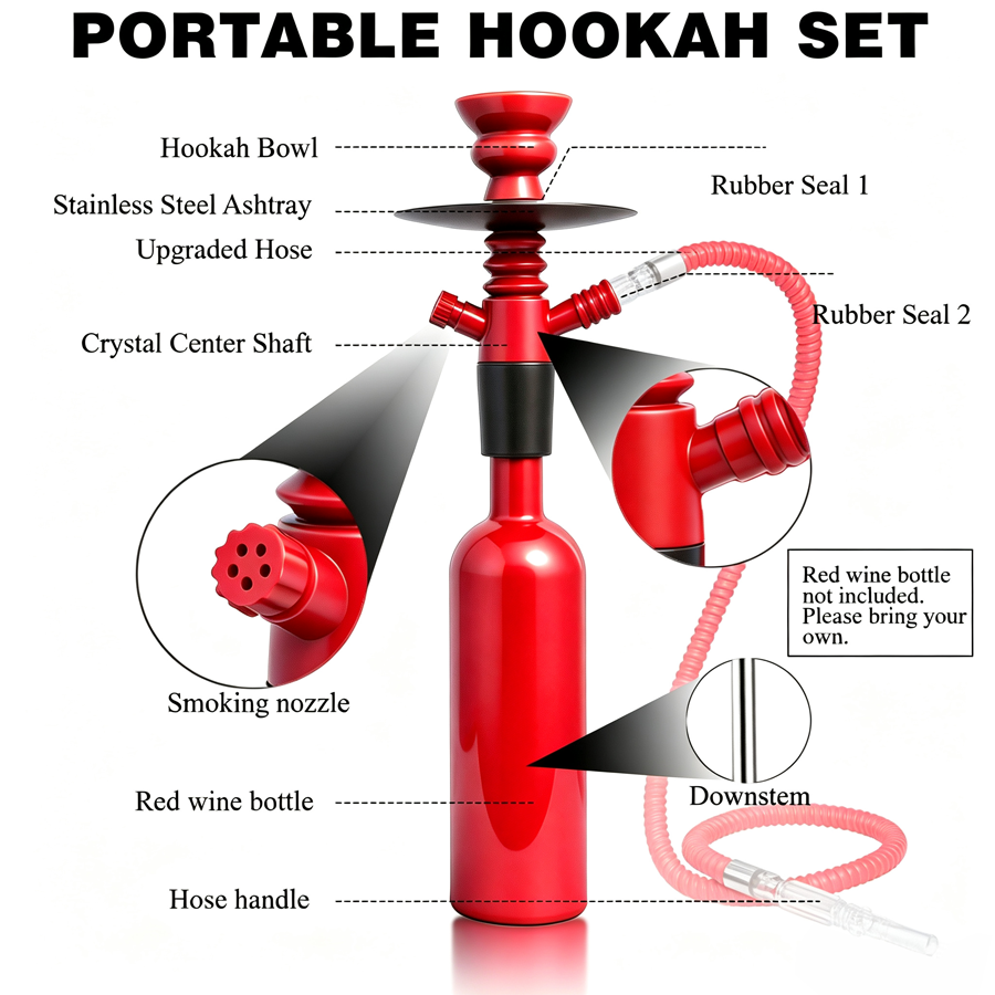 Portable Wine Bottle Hookah St - Wine Beer Type review and price