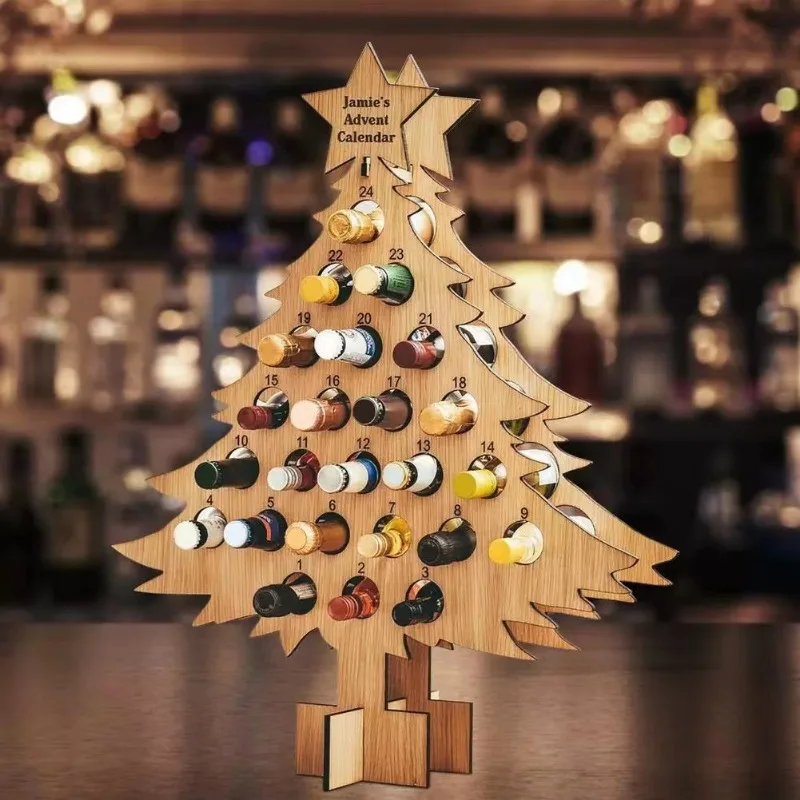 Christmas Tree Wooden Wine Rac - Craft Beer & Wine U- review and price