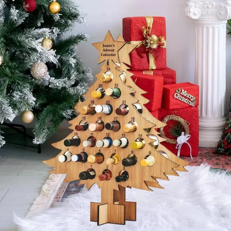 Christmas Tree Wooden Wine Rac - Craft Beer & Wine U- review and price
