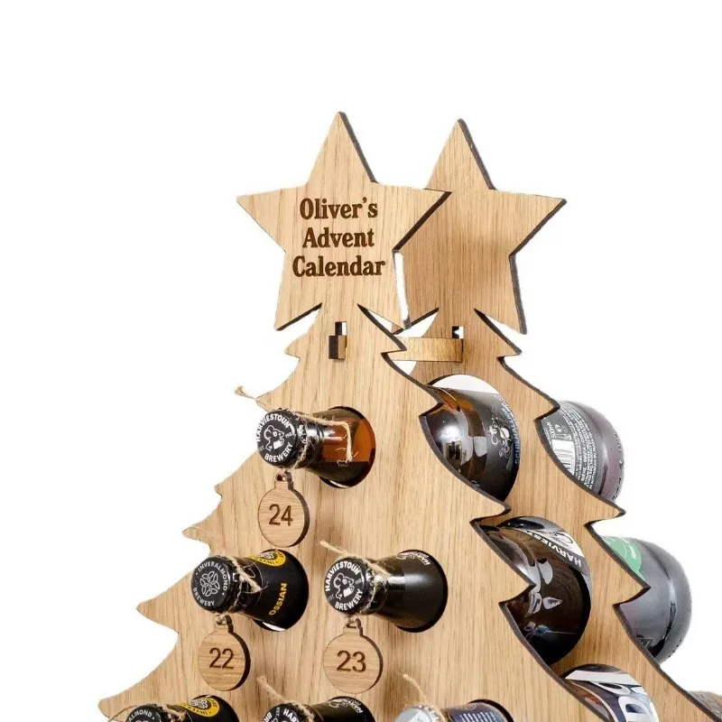 Christmas Tree Wooden Wine Rac - Craft Beer & Wine U- review and price